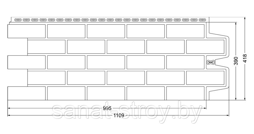 Угол Grand Line Состаренный кирпич Design бежевый со швом RAL 7006 - фото 2 - id-p137350407