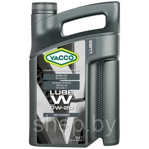 Моторное масло Yacco Lube W 0W20 5L - фото 1 - id-p208221545