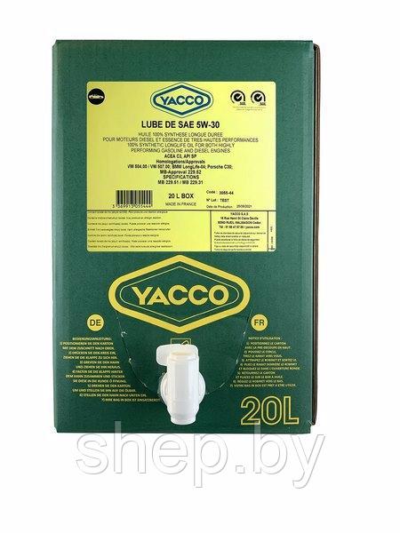 Моторное масло YACCO 5W30 LUBE DE 20L - фото 1 - id-p208221887