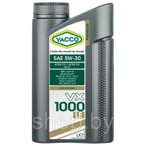 Моторное масло YACCO 5W30 VX 1000 LE 1L - фото 1 - id-p208221891