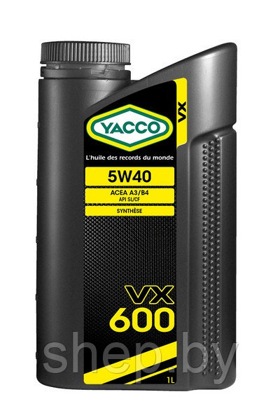 Моторное масло YACCO 5W40 VX 600 1L - фото 1 - id-p208221952