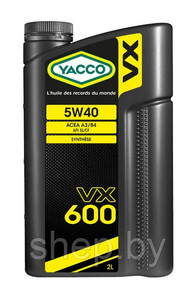 Моторное масло YACCO 5W40 VX 600 2L - фото 1 - id-p208221954