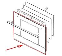 Стекло двери наружное для духовки SAMSUNG DG64-00119A 226779