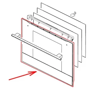 Внешнее стекло духовки SAMSUNG BF65, BF66, BT62, BT65, BT67, DG64-00119A 226779