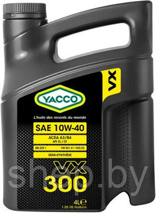 Моторное масло Yacco VX 300 10W40 4L - фото 1 - id-p208221965