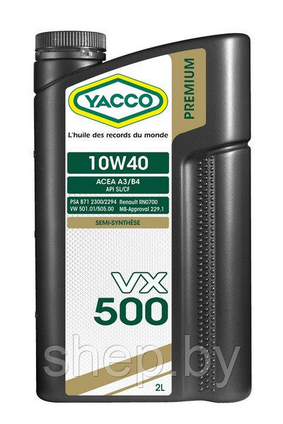 Моторное масло YACCO 10W40 VX 500 2L - фото 1 - id-p208221971