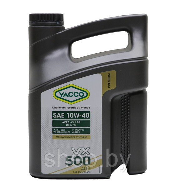 Моторное масло YACCO 10W40 VX 500 4L - фото 1 - id-p208221972