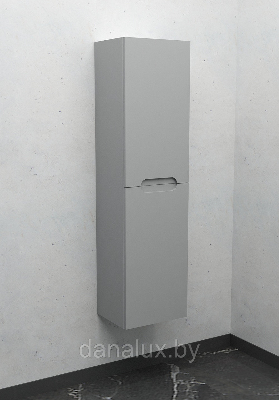 Шкаф-пенал подвесной Дана Венеция 25 П с дверцами (оникс серый) левый