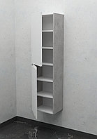 Шкаф-пенал подвесной Дана Каскад 20 П с дверцами (бетон чикаго/белый) левый