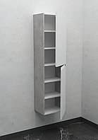 Шкаф-пенал подвесной Дана Каскад 20 П с дверцами (бетон чикаго/белый) правый