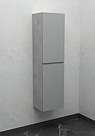 Шкаф-пенал подвесной Дана Каскад 20 П с дверцами (бетон чикаго/оникс серый) левый