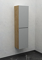 Шкаф-пенал подвесной Дана Каскад 25 П с дверцами (дуб небраска/оникс серый) правый