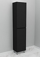 Шкаф-пенал напольный Дана Лидер 20 Н с дверцами (черный) левый