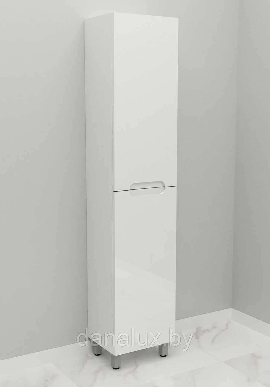Шкаф-пенал напольный Дана Венеция 20 Н с дверцами (белый) правый