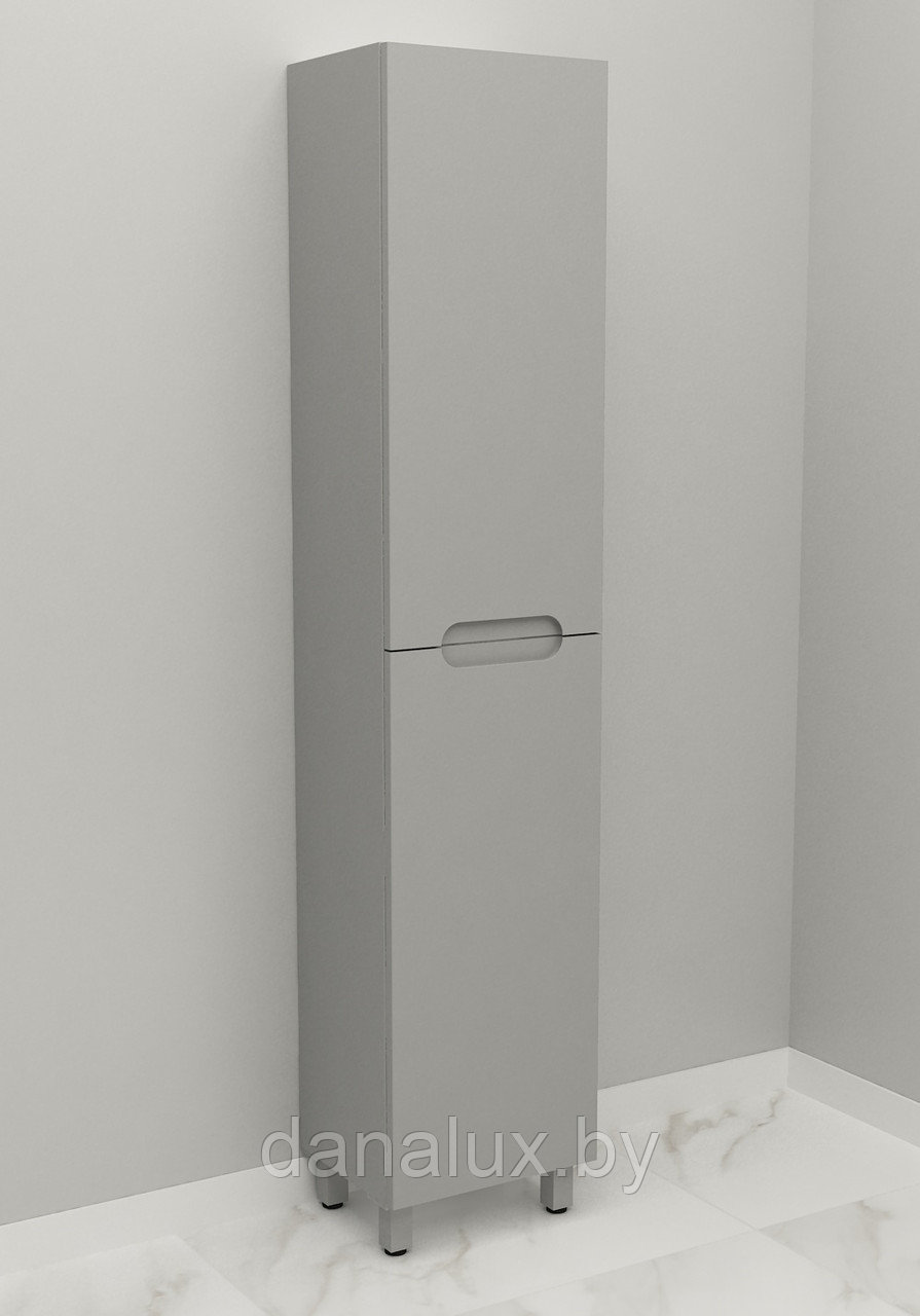 Шкаф-пенал напольный Дана Венеция 20 Н с дверцами (оникс серый) левый