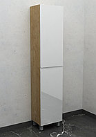 Шкаф-пенал напольный Дана Каскад 20 Н с дверцами (дуб небраска/белый) правый
