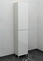 Шкаф-пенал напольный Дана Каскад 20 Н с дверцами (сосна касцина/белый) левый