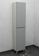 Шкаф-пенал напольный Дана Каскад 20 Н с дверцами (сосна касцина/оникс серый) левый