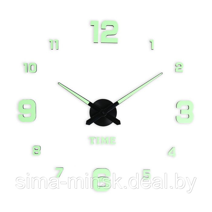 Часы-наклейка, серия: DIY, "Кардо", плавный ход, d-70 см, 1 АА, светящиеся - фото 1 - id-p208223116