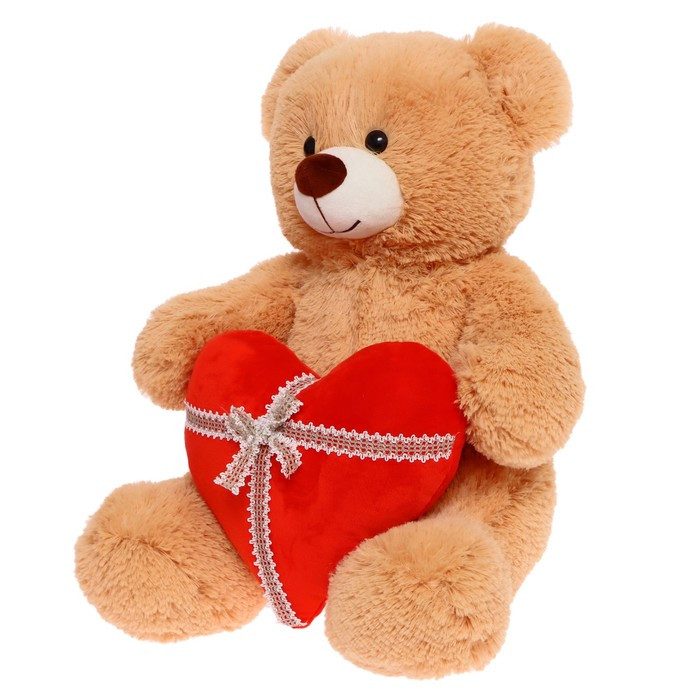 Мягкая игрушка «Медведь Мартин с сердцем», 65 см, цвет коричневый - фото 2 - id-p208226169