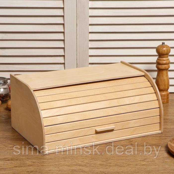 Хлебница деревянная "Буханка", прозрачный лак, 38×24.5×16.5 см - фото 1 - id-p208228399