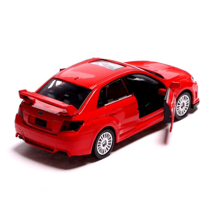 Машина металлическая SUBARU WRX STI, 1:32, инерция, открываются двери, цвет красный - фото 4 - id-p208230034