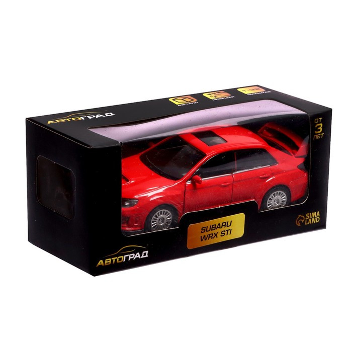 Машина металлическая SUBARU WRX STI, 1:32, инерция, открываются двери, цвет красный - фото 5 - id-p208230034