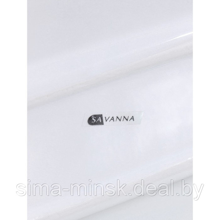 Дозатор для моющего средства с подставкой для губки SAVANNA «Природа», 500 мл, цвет белый - фото 5 - id-p208227105