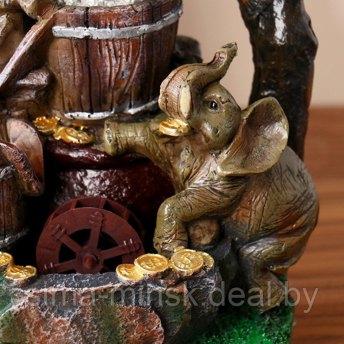 Фонтан "Слоны с монетами" 19х28 см (с подсветкой) - фото 2 - id-p208225085