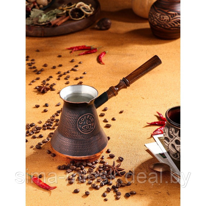 Турка для кофе "Армянская джезва", медная, 640 мл - фото 5 - id-p208227975