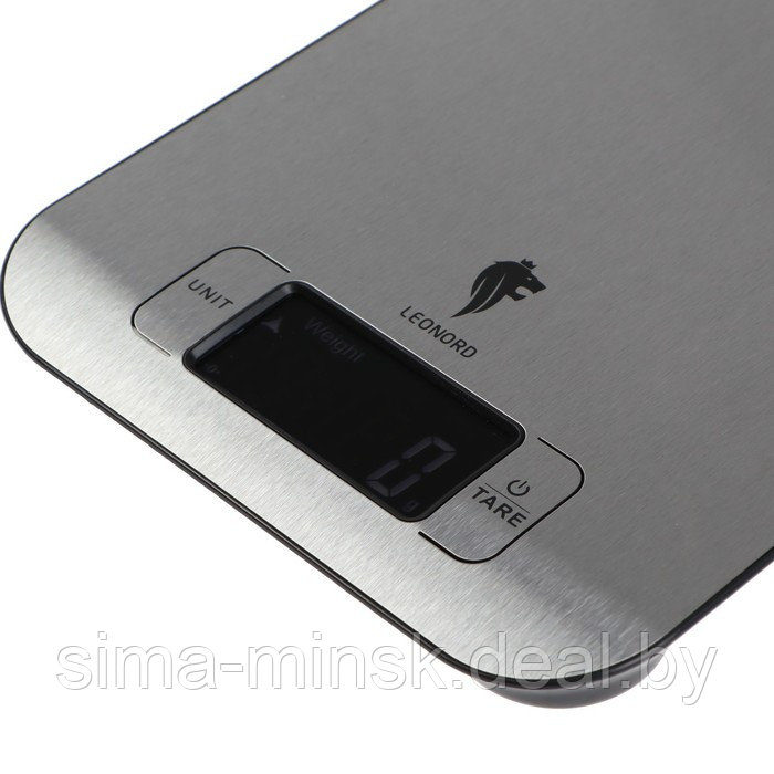 Весы кухонные Leonord LE-1705, электронные, до 5 кг, LCD дисплей, серебристые - фото 4 - id-p208227343