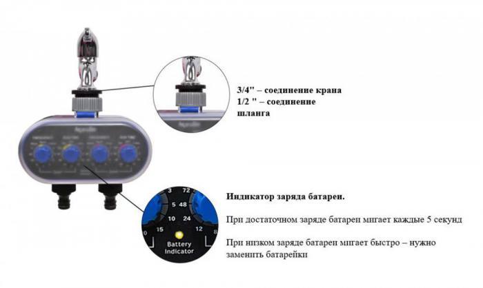 Таймер для полива электронный двухканальный Aqualin AT03 - фото 2 - id-p208052129