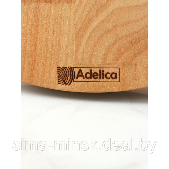 Двухъярусная подставка Adelica, d=32×20×1,8 см, высота 27 см, массив берёзы, пропитано маслом - фото 4 - id-p208228215