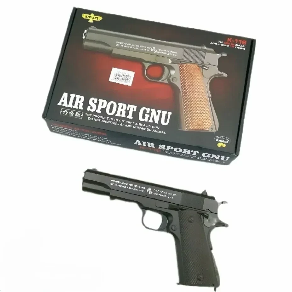 Детский Пистолет Кольт Colt металлический пневматический Air Soft Gun K116 - фото 1 - id-p208230682