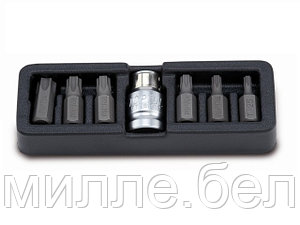 Набор бит "TORX" 1/2" Т25-Т55 + переходник 1/2" 7пр. TOPTUL