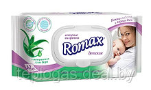 Влажные детские салфетки с экстрактом алое 63 шт Romax/6406