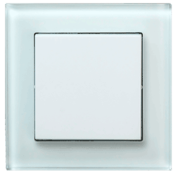 Выключатель беспроводной PG-212 (универсальный стеклянный) белый - фото 1 - id-p208236452