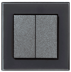 Выключатель беспроводной PG-412 (универсальный стеклянный) черный