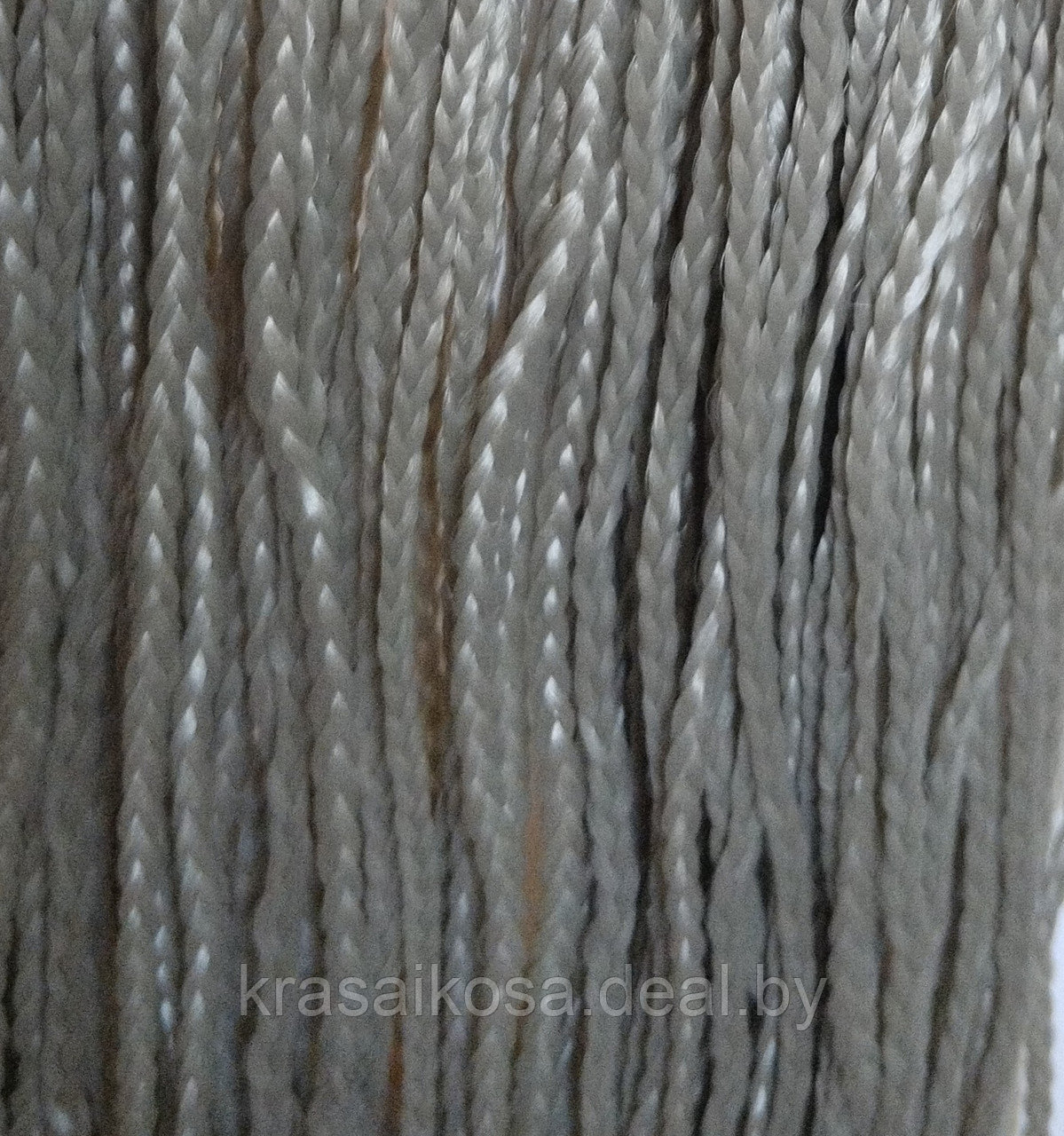Зизи 120 см 50 ± 2шт прямые Серый косы для наращивания волос - фото 1 - id-p208238176