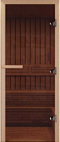 Дверь для сауны «Fireway» гладкая бронза 70х190