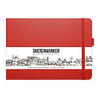 Скетчбук "Sketchmarker", 21x14.8 см, 140 г/м2, 80 листов, красный пейзаж