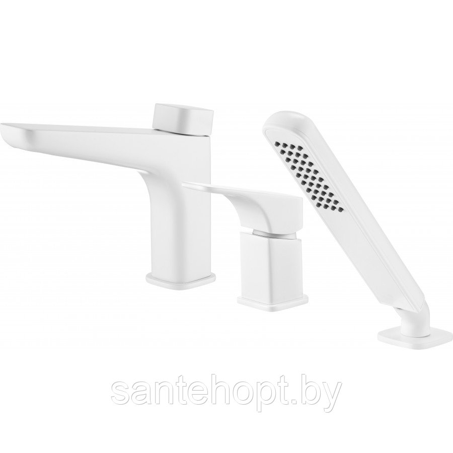 Смеситель для ванны врезной на 3 отв. Deante Bianco, белый - фото 1 - id-p208255331