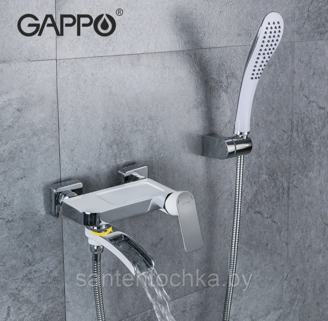 Смеситель для ванны Gappo G3248-8 белый - фото 1 - id-p208255966
