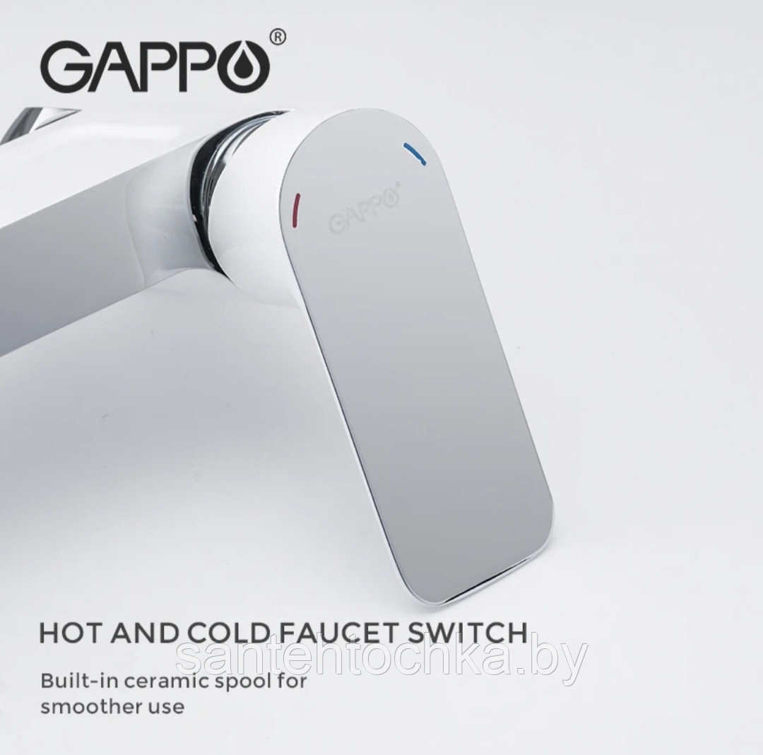 Смеситель для ванны Gappo G3248-8 белый - фото 4 - id-p208255966