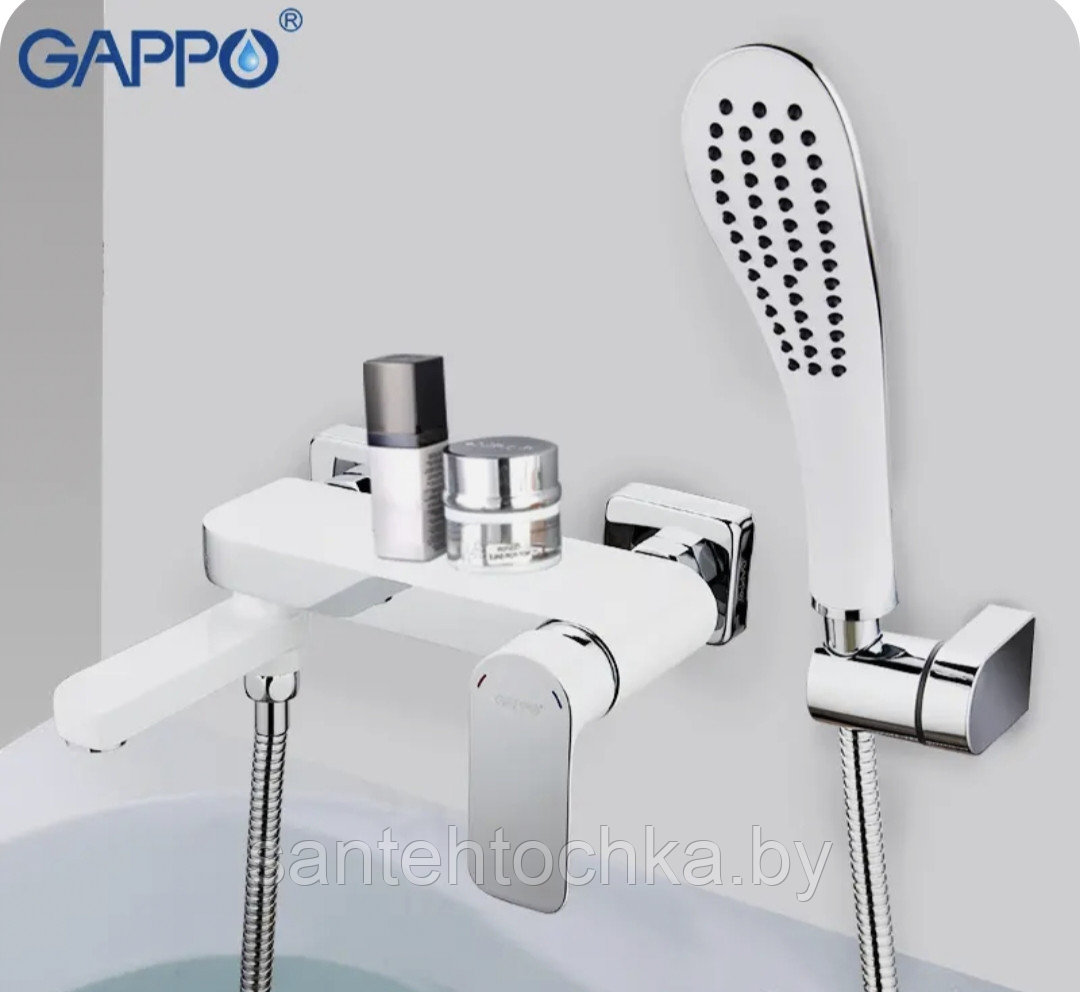 Смеситель для ванны Gappo G3248 белый - фото 1 - id-p208262978
