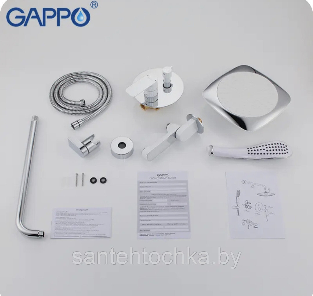 Встраиваемая душевая система GAPPO G7148-8 - фото 4 - id-p208263661