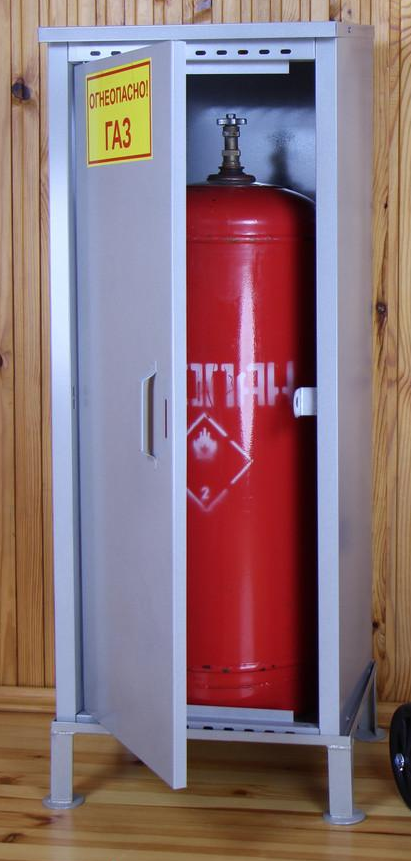 Шкаф оцинкованный на один газовый баллон 50л (серый) - фото 2 - id-p123235906