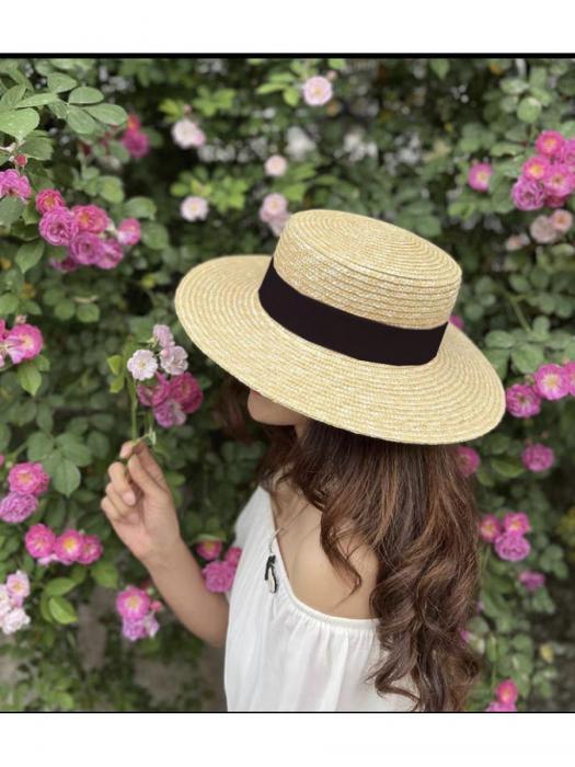 Шляпа женская летняя пляжная соломенная с узкими полями шляпка головной убор на лето от солнца - фото 6 - id-p208270416