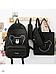 Рюкзак школьный для девочки подростков детский портфель черный ранец в школу 4 в 1 маленький, фото 4