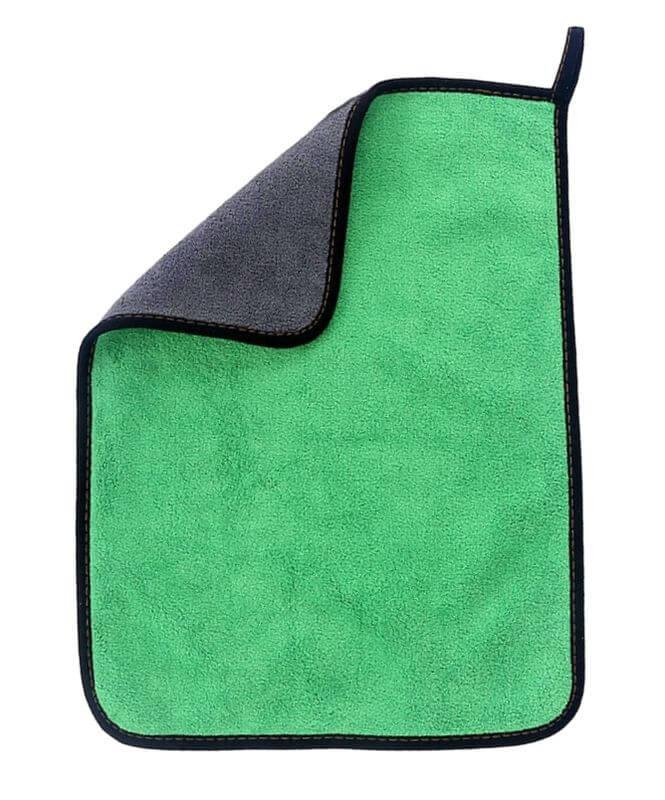 Двусторонняя салфетка из микрофибры для уборки авто и дома, 30х40см, плотность 800 гр/м.кв, зеленая 557000 - фото 2 - id-p201751908